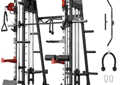 Mikolo-Smith-Machine-Home-Gym-2200-lbs-Power-Rack-Cage-with-Cable-Crossover-Weight-Bar-360°-Landmine-cipads-freeads