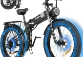 1500W 35MPH Mountain Bike,Foldable Electric Bike for Adults,48V 20AH Battery Beach Snow off Road,26″ x 4.0″ Fat Tire 21 Speed Ebike, Electric Bicycle UL 2849 near me