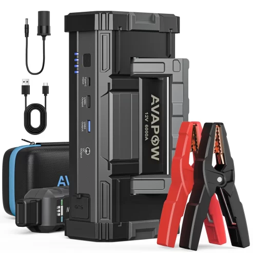 AVAPOW 6000A Car Battery Jump Starter(for All Gas or up to 12L Diesel) Powerful Car Jump Starter with Dual USB Quick Charge and DC Output,12V Jump Pack with Built-in LED Bright Light at walmart.com near me