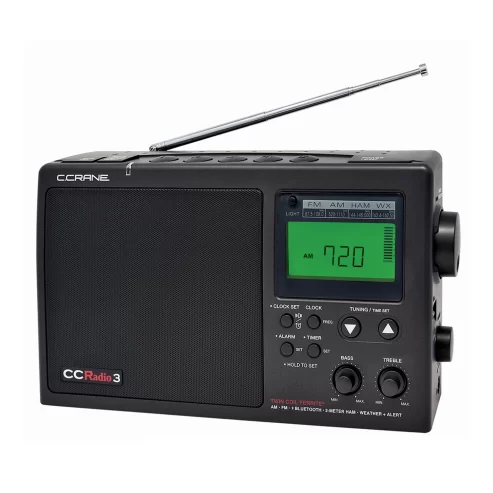 C. Crane CCRadio 3 Long Range Reception AM, FM, NOAA Weather Plus Alert and 2-Meter Ham Band Portable Digital Radio with Bluetooth Near Me