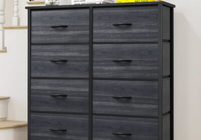 Dextrus-8-Drawers-Dresser-Fabric-Storage-Tower-Organizer-Unit-for-Bedroom-Hallway-Living-Room-Charcoal-Black-Wood-Grain-cipads-freeads