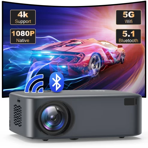 [Electric Focus] 5G Wifi Projector with Bluetooth Native 1080P Projector, 13000L Full HD Projector Supported 4K , LCD Technology Home Theater Near Me