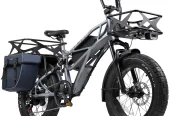 Fucare Scorpio 750w (1200w Peak) Electric Bike for Adults 33MPH 80 Miles 48V 20Ah LG Battery EBike, Full Suspension 20″×4.0″ All-Terrain Fat Tire Electric Bicycles, Dual Hydraulic Brake near me