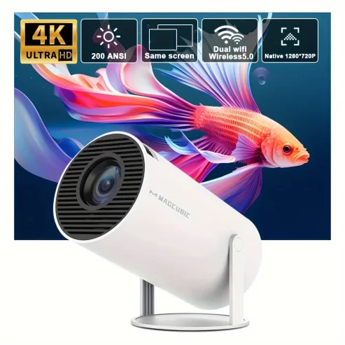 Magcubic Support 4K Projector Dual Wifi Same screen HY300 US plug Hi-chip A3100 200ANSI 1280*720P Dual wifi Home Theater Outdoor portable near me