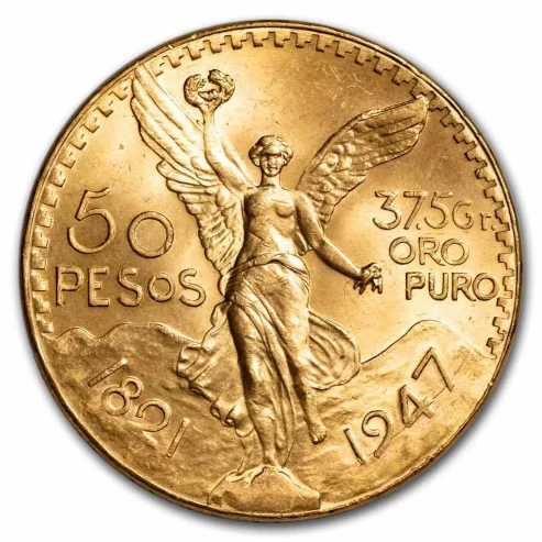 Mexico Gold 50 Pesos (Random) AU-BU near me