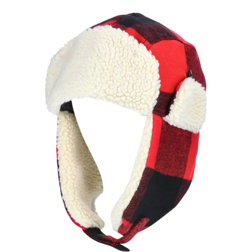 Ozark Trail Men’s Trapper Hat, Red Plaid Near Me