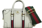 Pre-Owned GUCCI Mini Top Handle 2way Shoulder Bag with Double G White leather 715771AAA0O9041 (Like New) at walmart.com near me