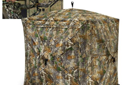 TIDEWE-Hunting-Blind-270°See-Through-with-Silent-Magnetic-Door-Sliding-Windows-2-3-Person-Pop-Up-Ground-Blind-with-Carrying-Bag-cipads-freeads