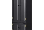 Costway Accent Storage Cabinet Adjustable Shelves Antique 2 Door Floor Cabinet Black