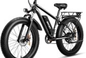 EB26 Electric Bike for Adults Peak 1500W Electric Bicycle 48V 15AH (720WH) Battery Electric Bike 26″ Fat Tire Mountain 32mph 7 Speed Gears Dual Shock Absorber Electric Bike