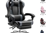 EDX Ergonomic Gaming Chair High Back Office Chair with Lumbar Support and Adjustable Armrests Swivel Racing Chair, Black and Gray Near Me At Walmart.com