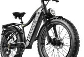 Foldable Mountain E-Bike for Adults – 1000W Motor, 48V 20AH Battery, 7-Speed Mode , 26″ Fat Tire, Up to 61Miles Range, Dual Suspension System, UL Certified