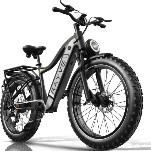 Foldable Mountain E-Bike for Adults – 1000W Motor, 48V 20AH Battery, 7-Speed Mode , 26″ Fat Tire, Up to 61Miles Range, Dual Suspension System, UL Certified