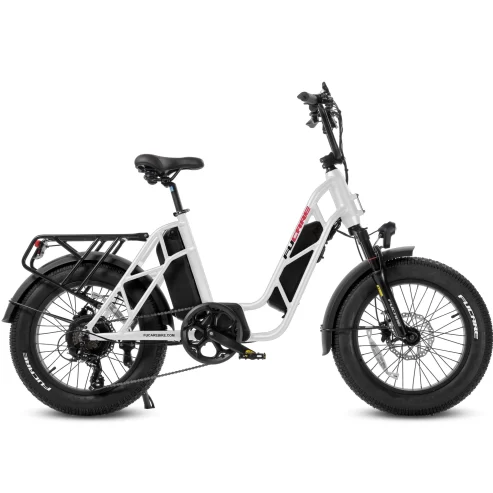 Fucare Gemini 1200w/2400w Peak Dual Motor AWD Ebike for Adults 35MPH 48V 30AH Dual Battery 120 Miles Long Range Electric Bike for Adults 20” 4.0 Fat Tire Cargo Electric Bicycles Hydraulic Brake