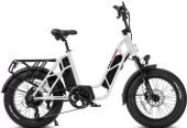 Fucare Gemini 1200w/2400w Peak Dual Motor AWD Ebike for Adults 35MPH 48V 30AH Dual Battery 120 Miles Long Range Electric Bike for Adults 20” 4.0 Fat Tire Cargo Electric Bicycles Hydraulic Brake