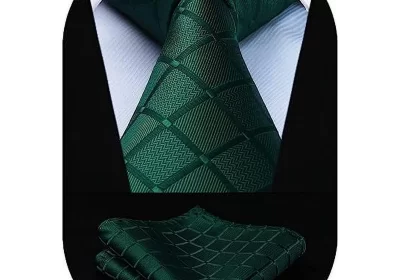 HISDERN-Ties-for-Men-Plaid-Checked-Mens-Ties-Pocket-Square-Tie-Set-Formal-Business-Wedding-Neckties-cipads-freeads