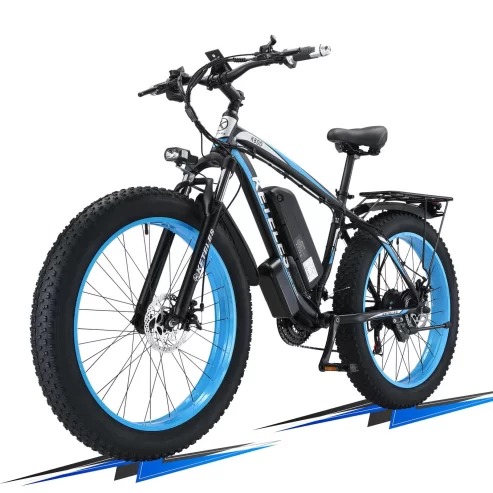 KETELES Electric Bike for Adults Ebike, 750W Adults E Bike, Electric Mountain Bicycle 48V 13AH Removable Battery, 26″ Fat Tire Electric Bike