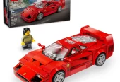 LEGO Speed Champions Ferrari F40 Supercar, Toy Car Model Building Set, Ferrari Gift Idea, 76934