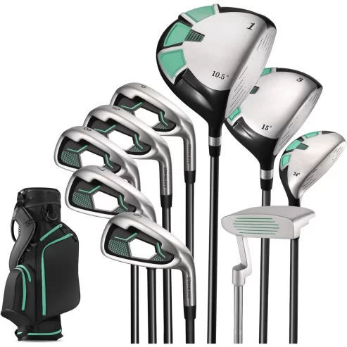 Naipo Golf Club Set 9-Piece Complete Golf Set for Right Handed with Stand Bag & 3 Bonus Head Covers