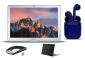 Restored Apple MacBook Air 11.6-inch Intel Core i5 128GB SSD 4GB RAM Bundle: USA Essentials Bluetooth/Wireless Airbuds, Black Case, Wireless Mouse By Certified 2 Day Express (Refurbished)