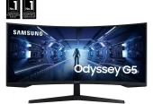 SAMSUNG 34″ Odyssey G55T WQHD 165Hz 1ms(MPRT) HDR Curved Gaming Monitor – LC34G55TWDNXZA