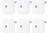 Behome Night Light with Smart Sensor, Auto-On/Off, Dusk to Dawn Night Lights Plug into Wall 6-Pack, LED Night Lamp for Bedroom, Bathroom, Hallway, White