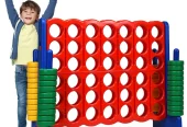 Costway Jumbo 4-to-Score 4 in A Row Giant Game Set Kids Adults Family Fun Red+Blue