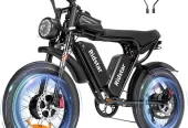 Electric Bicycle for Adults,Dual Motor PEAK 3000W MBT 35MPH Mountain Bike,52V/40Ah Removable Battery 20″ Fat Tire E-Bike 7 Speed Full Suspension All-Terrain Electric Bike UL2849
