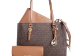 Michael Kors Womens Charlotte Large Leather 3-in-1 Tote Crossbody Handbag Brown 35F3GCFT9T-847 Near me