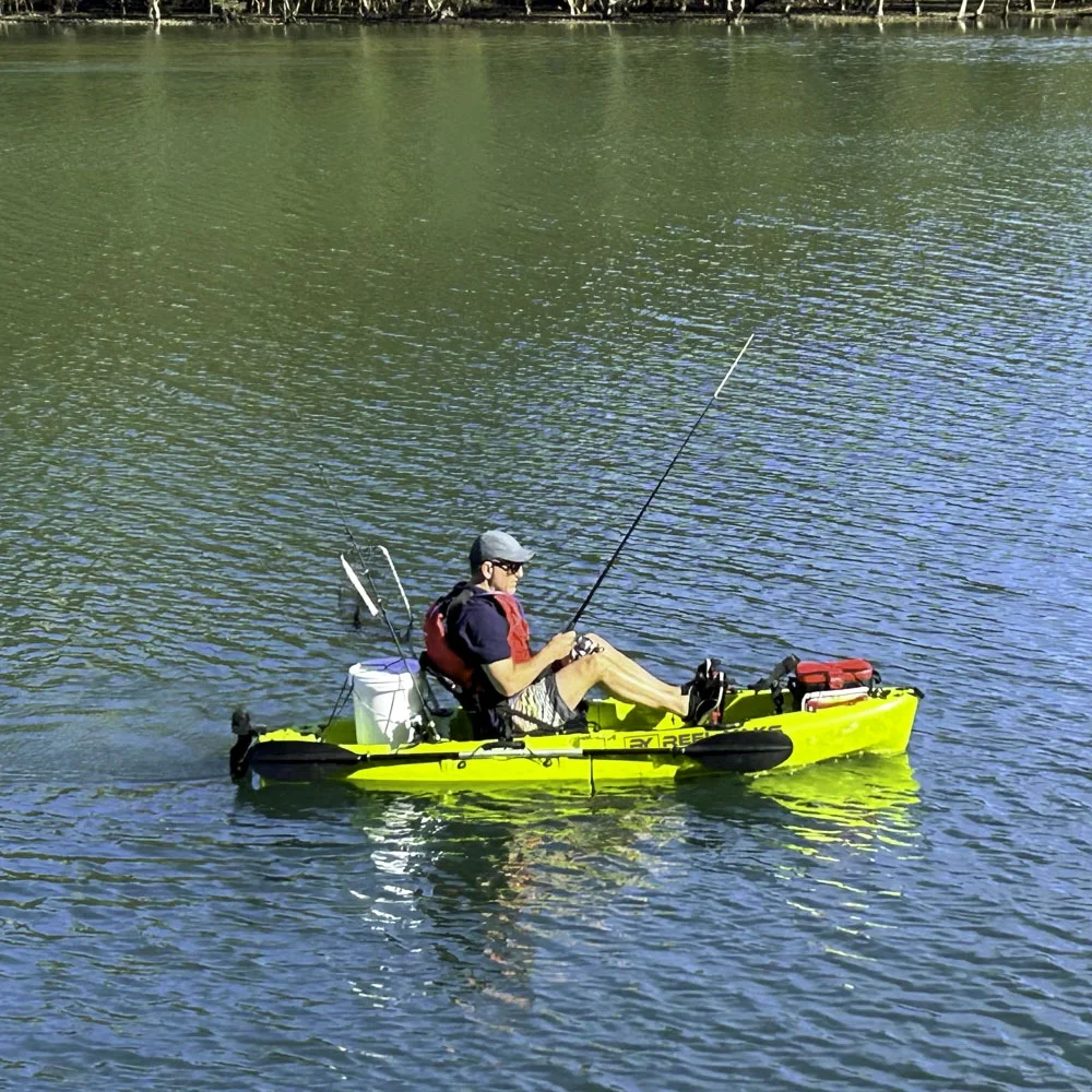 ReelYaks Lightweight Kids Fishing Sit on top Kayak, Gray, 9.5 ft at walmart.com