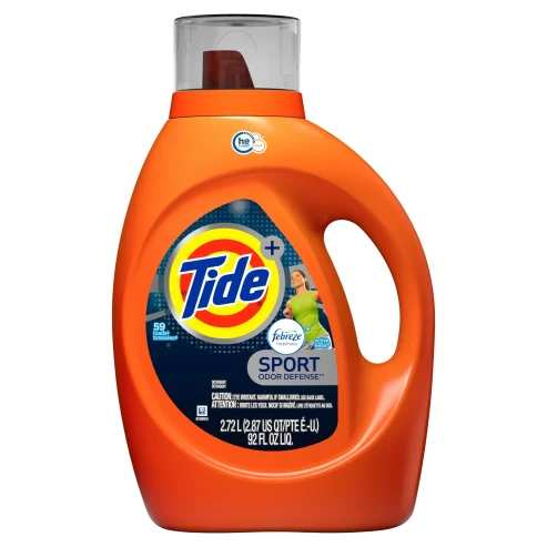 Tide plus Febreze Sport Odor Defense HE Turbo Clean Liquid Laundry Detergent, Active Fresh Scent, 59 loads, 92 oz Near Me