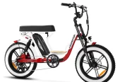 Addmotor Moped-Style Electric Bike, 750W Electric Bicycle with 20Ah Removable Battery, Fat Tire Step Through City Cruiser Ebike for Adults, M-66X White