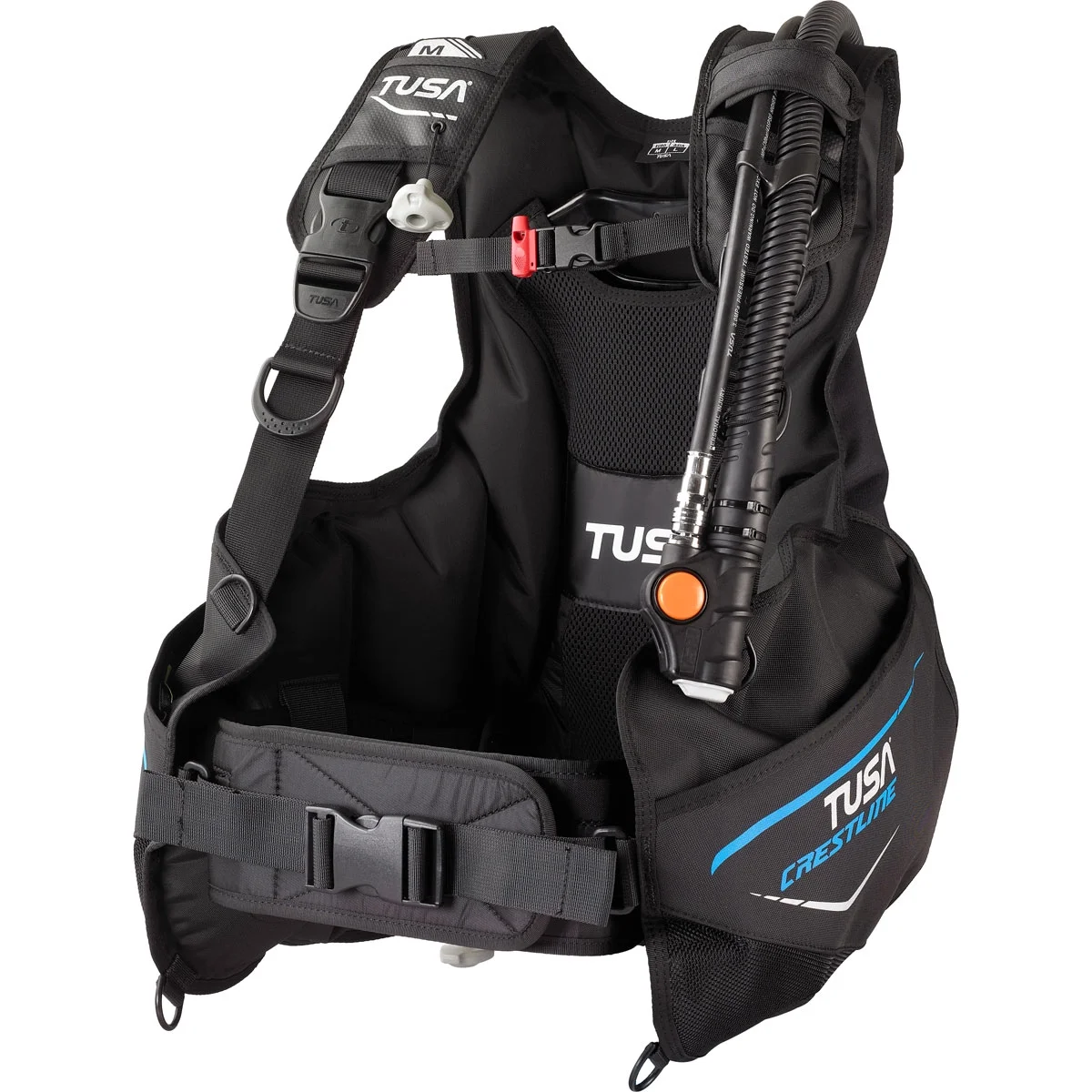 TUSA’s newest fundamental buoyancy compensator, Crestline BC0602B. Designed for recreational use and travel, this BC is versatile and lightweight