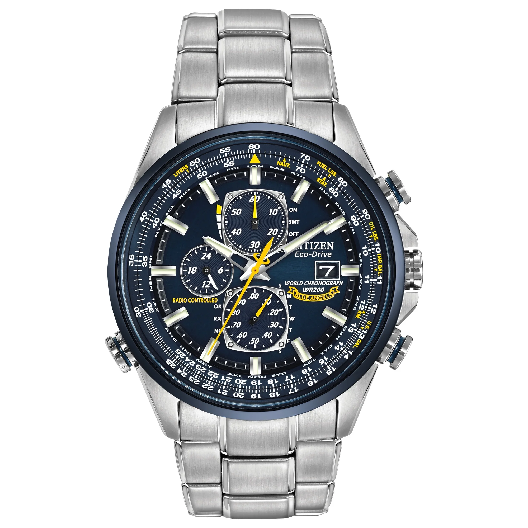 Citizen Men’s Eco-Drive Blue Angels World Chronograph A-T Watch AT8020-54L