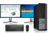 Restored Dell Optiplex Desktop Computer 3.3 GHz Core i3 Tower PC, 16GB, 2TB HDD, Windows 10 Home x64, 17″ Dual Monitor , USB Mouse & Keyboard (Refurbished)