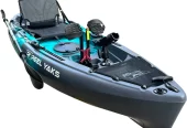 Reel Yaks Raptor Modular Fishing Kayak – 9.5ft Lightweight Fin Drive, Sit On Top Kayak for Adults & Youth – Stable & Portable, Ideal Space-Saving Design for Travel – 380lbs Capacity – Cyan Gray Near Me