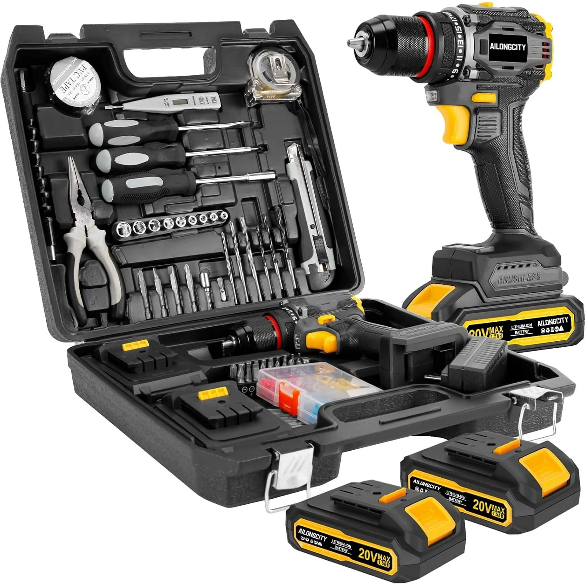 Ailongcity 21V Power Tool Set 2Ah, 120 Pieces Near Me