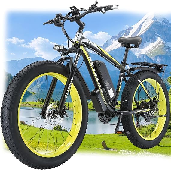 Electric Bike for Adults 26″ Fat Tire 2000W Peak Rear Motor Electric Bicycle 48V 15AH Waterproof Removable Battery Mountain Snow Beach Ebike 28MPH 21 Speed E-Bike Near Me