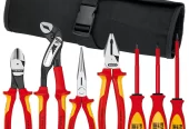 KNIPEX Tools 98 98 25 US, 1000V Insulated Pliers, Cutters, and Screwdriver Commercial Tool Set, 7-Piece Near Me