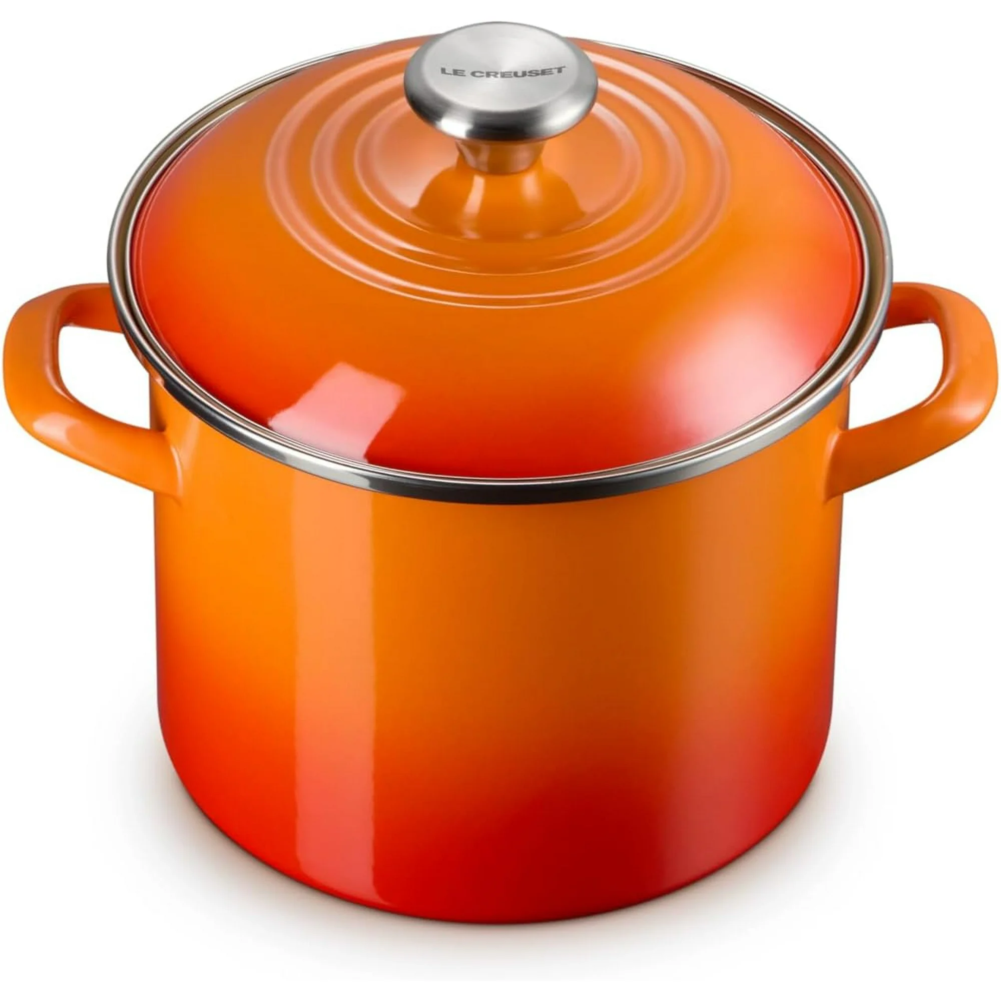 Le Creuset Enamel on Steel Traditional Stockpot, 6 qt., Flame with Stainless Steel Knob, Near Me