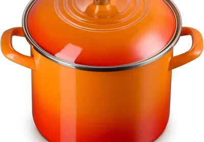 Le-Creuset-Enamel-on-Steel-Traditional-Stockpot-6-qt.-Flame-with-Stainless-Steel-Knob-cipads-freeads