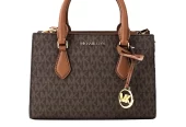 Michael Kors Womens Sheila Small Faux Saffiano Leather Satchel (Brown) 35S3G6HS5B-847 Near Me