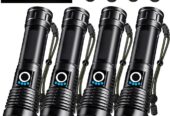 4 Pack Rechargeable LED Flashlights High Lumens, 9000LM Super Bright Flashlight, Adjustable Powerful Flash Light with USB Cable & 5 Modes, Waterproof Handheld Flashlight for Home Camping Near Me
