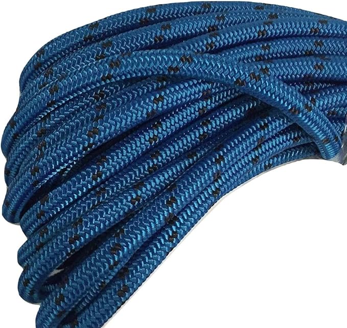 5/8 Inch by 150 Feet Double Braid Polyester Arborist Rope, Blue and Black