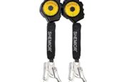 6FT Twin-Leg Self Retracting Lifeline, Swivel Top Lightweight Housing, Web SRL ANSI Self Retractable Safety Lanyard, Fall Arrest Protection Gear for Roofing Construction, Rebar Hook