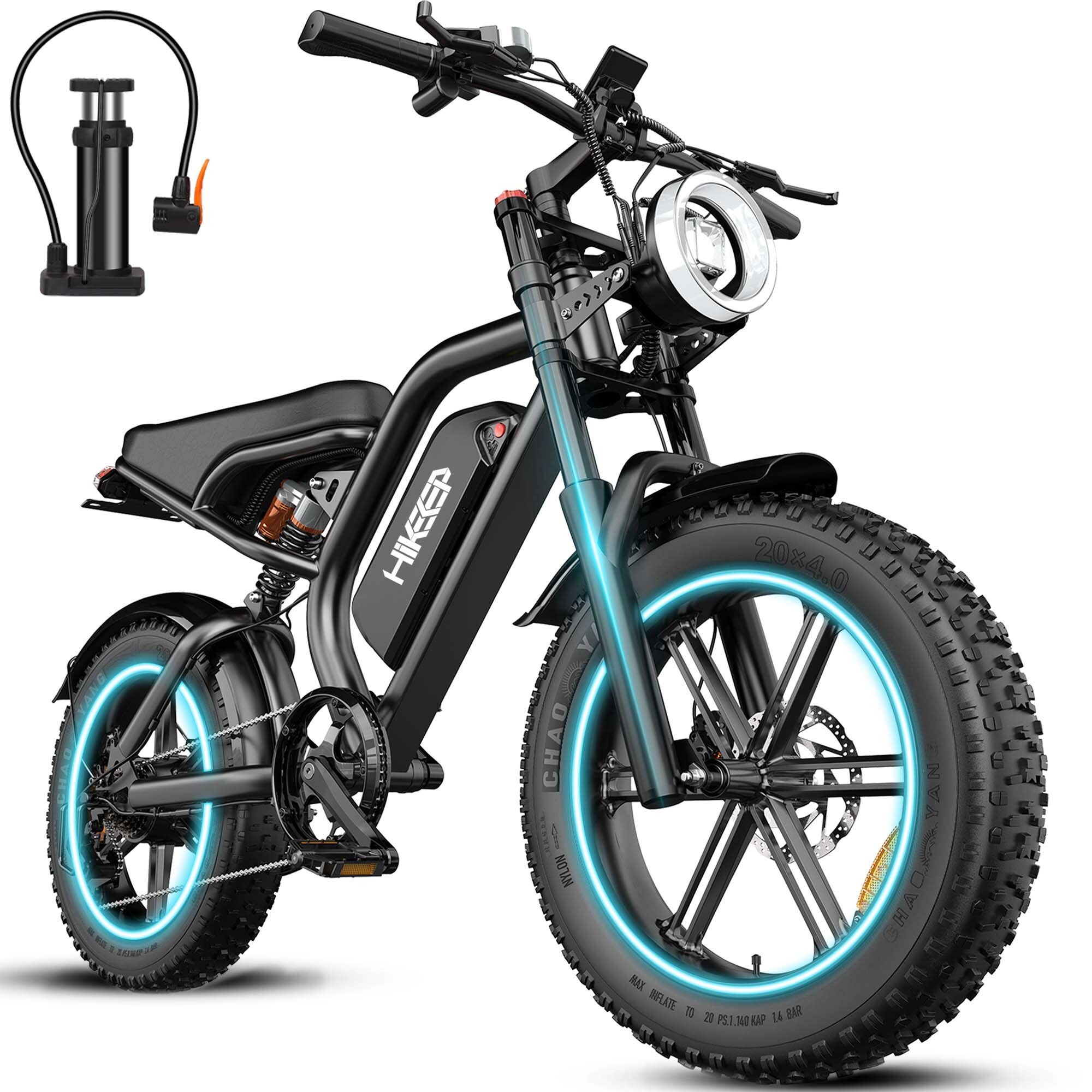 20″ Fat Tire Electric Bike for Adults, 1500W Peak Dirt Ebike, 48V 15Ah Battery, Electric Mountain Bike for Men, UL2849