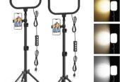 2Pack LED Video Light Kit, Hagibis 15W Photography Lighting Kit, 78″ Dimmable Studio Lights with Tripod, 2500-8500K Stream Light for Video Recording, Game Streaming, Photography, Tiktok, YouTube
