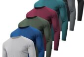 7 Pack Long Sleeve Shirts for Men UPF 50+ UV Sun Protection Quick Dry Moisture Wicking Workout Tee Shirts