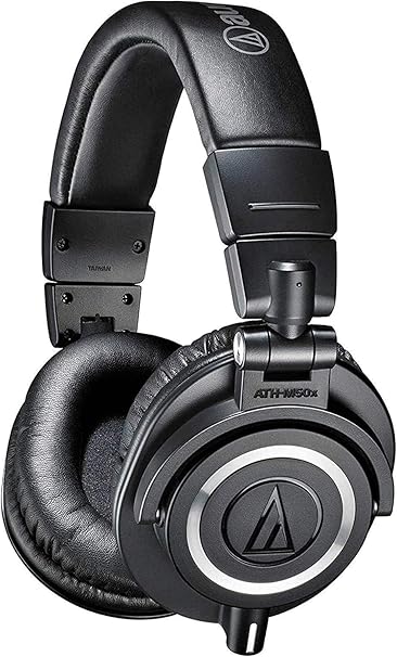 Audio-Technica ATH-M50x Professional Studio Monitor Headphones, Black