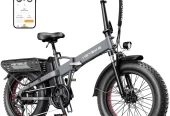 Heybike Mars 2.0 Fat Tire Electric Bike for Adults with 750W Motor, Foldable Ebike with 600Wh Removable Battery, 20″ Electric Mountain Bicycle, Full Suspension, UL2849